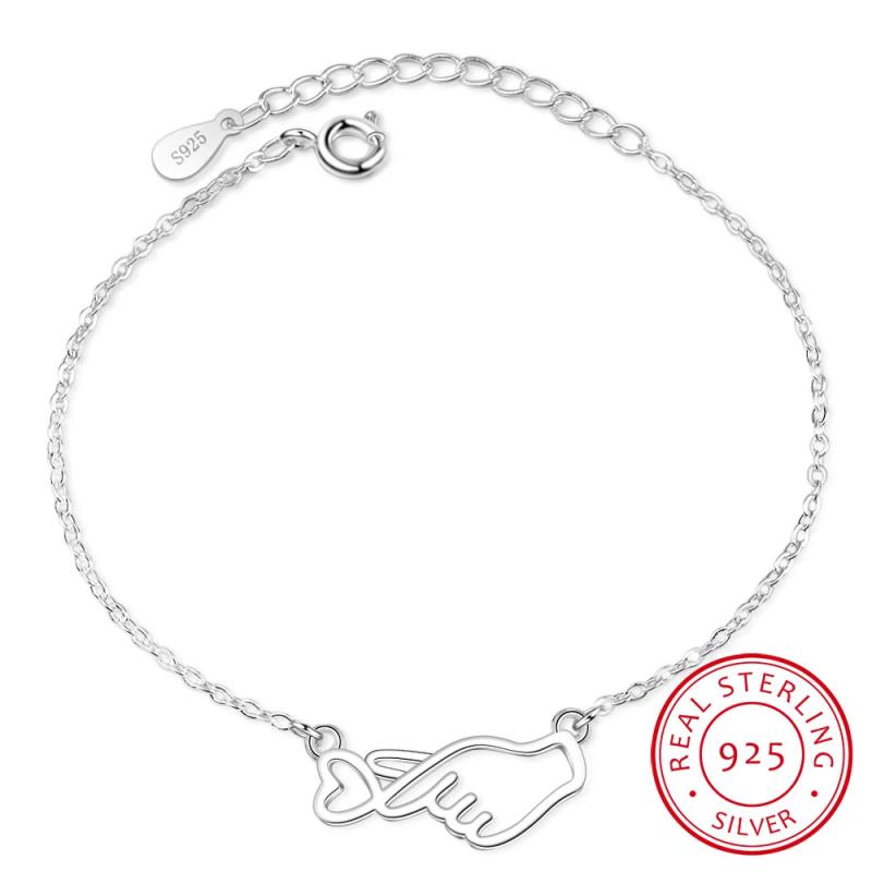 Heart Bracelet 925 Sterling Silver Wedding Jewelry
