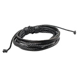 Leather Wrap Braided Wristband Cuff Punk Men Women Hot Surfer Bracelet Bangle