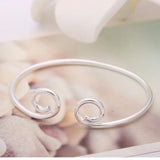 925 Silver Shackle Bracelet Women's Jewelry
