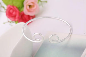 925 Silver Shackle Bracelet Women's Jewelry