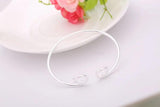 925 Silver Shackle Bracelet Women's Jewelry