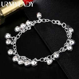 925 Silver Bells Bead Bracelet Wedding Party Jewelry