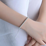 925 Silver Bracelet with Charms Women