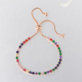 Boho Rainbow Zircon Tennis Bracelet for Women