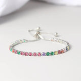 Boho Rainbow Zircon Tennis Bracelet for Women