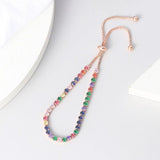Boho Rainbow Zircon Tennis Bracelet for Women