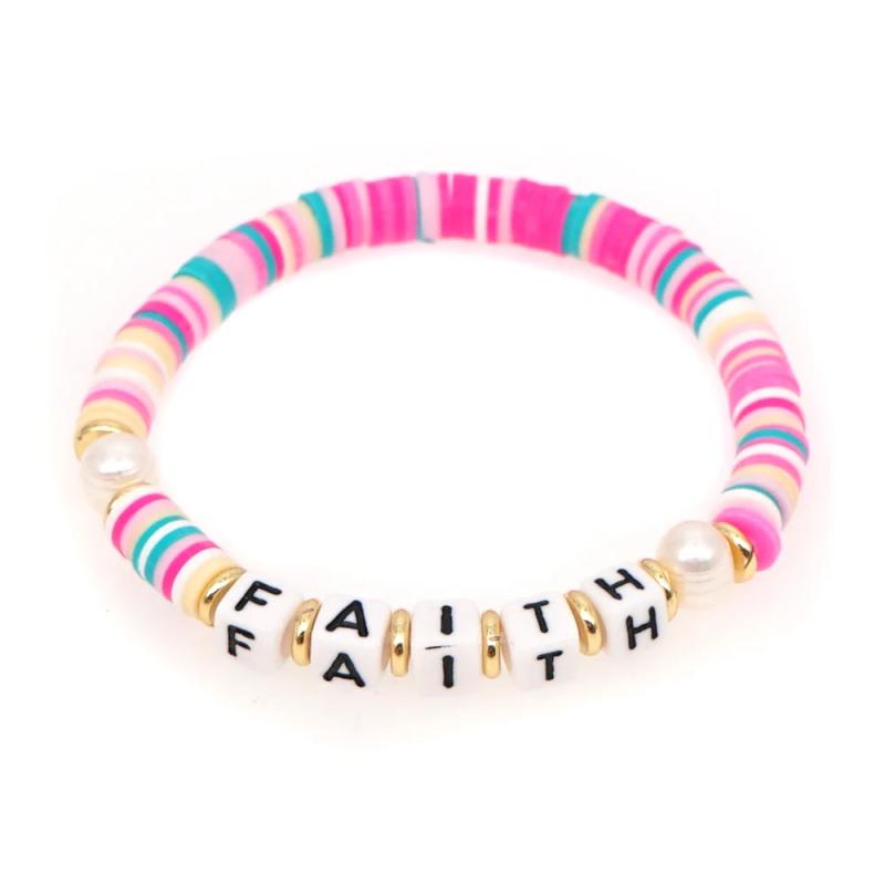 Bohemia Polymer Clay Beads Bracelet Hand-knitting Chain Gift Craft