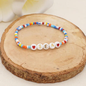 Bohemia Polymer Clay Beads Bracelet Hand-knitting Chain Gift Craft