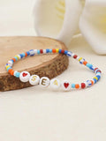 Bohemia Polymer Clay Beads Bracelet Hand-knitting Chain Gift Craft