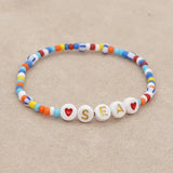 Bohemia Polymer Clay Beads Bracelet Hand-knitting Chain Gift Craft