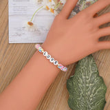 Polymer Clay Love Letter Bracelet Hand-knitting Chain Craft Jewelry