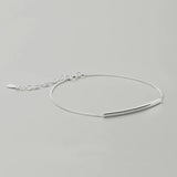 925 Silver Thin Bracelet Smooth Bend Fine Jewelry For Women
