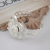 925 Silver Bangle Retro Charm Hollow Flowers Bracelet