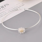 925 Silver Daisy Open Bracelet