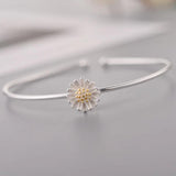 925 Silver Daisy Open Bracelet
