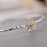 925 Silver Daisy Open Bracelet