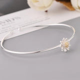 925 Silver Daisy Open Bracelet
