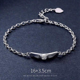 Silver Plated Couple Bracelet Anniversary Jewelry