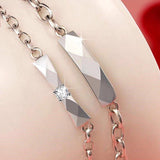 Silver Plated Couple Bracelet Anniversary Jewelry
