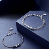 Silver Plated Couple Bracelet Anniversary Jewelry