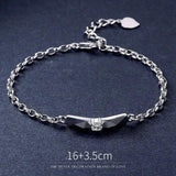 Silver Plated Couple Bracelet Anniversary Jewelry