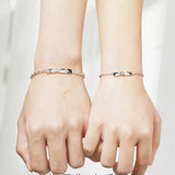 Silver Plated Couple Bracelet Anniversary Jewelry