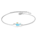 Fish Whale Bracelet 925 Silver Jewelry for Women Wedding Birthday Gift