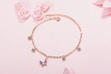 Rose Butterfly Wedding Bracelet, Zircon Stackable Jewelry Gift