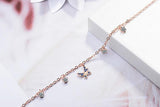 Rose Butterfly Wedding Bracelet, Zircon Stackable Jewelry Gift