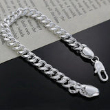 925 Silver Charm Bracelet 8MM Geometry for Wedding