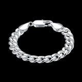 925 Silver Charm Bracelet 8MM Geometry for Wedding