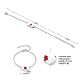 Women's Medical Alert Bracelet Stainless Steel Adjustable Length