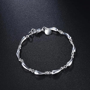 Sterling Silver Water Drop Charm Bracelet for Women