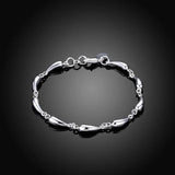 Sterling Silver Water Drop Charm Bracelet for Women