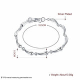 Sterling Silver Water Drop Charm Bracelet for Women