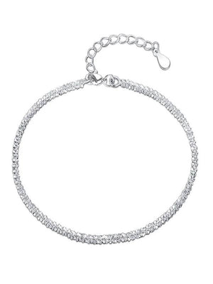 925 Silver Sparkling 18k Bracelet Woman's Engagement Jewelry Gift
