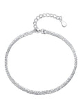 925 Silver Sparkling 18k Bracelet Woman's Engagement Jewelry Gift
