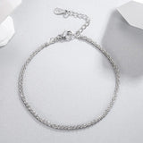 925 Silver Sparkling 18k Bracelet Woman's Engagement Jewelry Gift