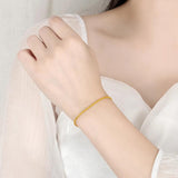925 Silver Sparkling 18k Bracelet Woman's Engagement Jewelry Gift