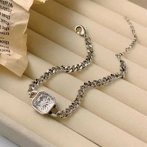 925 Silver Bracelet Women Wedding Jewelry Cubic Zircon Anniversary Gift