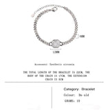 925 Silver Bracelet Women Wedding Jewelry Cubic Zircon Anniversary Gift
