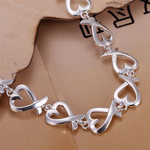 925 Silver Bracelets for Women Wedding Lady Noble Pretty Jewelry