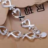 925 Silver Bracelets for Women Wedding Lady Noble Pretty Jewelry