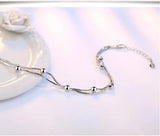 925 Silver Bracelet Pentagram Square Sugar Ball Bead Bracelet