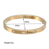 European & American Full Diamond Titanium Steel Bracelet