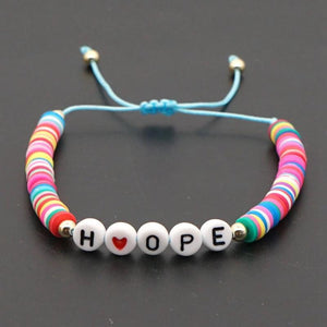 Bohemia Polymer Clay Beads Bracelet Chain Hand-Knitting Souvenir Jewelry