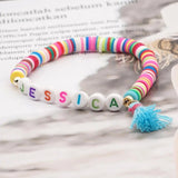 Bohemia Polymer Clay Beads Bracelet Chain Hand-Knitting Souvenir Jewelry