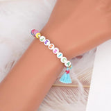 Bohemia Polymer Clay Beads Bracelet Chain Hand-Knitting Souvenir Jewelry