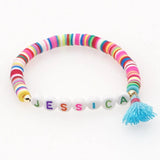 Bohemia Polymer Clay Beads Bracelet Chain Hand-Knitting Souvenir Jewelry