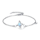 925 Silver Moonstone Planet Bracelet, Wedding Glamour Jewelry